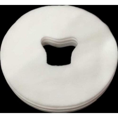 100pcs/lot Disposable Non Woven Fabric Face Pad Spa Pillow Cover SPA Gel Face Rest Overlay Pad Massage Table Face Hole Cover