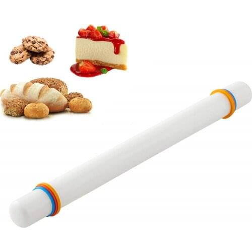 20inch Rolling Pin Non-Stick Plastic Steel Rolling Pin Sugar Fondant Cake Dough Roller for Baking Pizza Pie Pastry Cookies