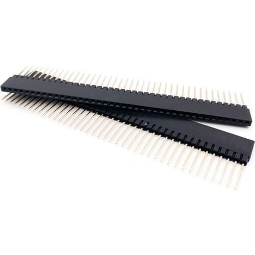 20Pcs 2.54mm Pitch 1x40 Pin 40 Pin Female Single Row Long Pin Header Strip