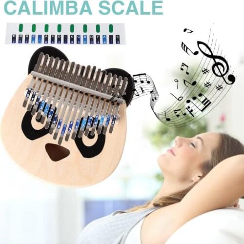 2pcs 17 Keys Kalimba Scale Sticker Thumb Finger Piano Key Note Stickers Percussion Musical Instrument Accessories for Beginner