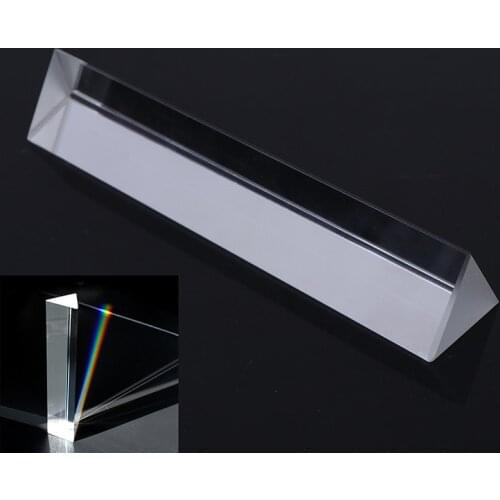 3*3*3*15cm Triple Triangular Prism Refractor Mini Prism K9 Crystal Optical Glass Physics Experiment Educational Tools