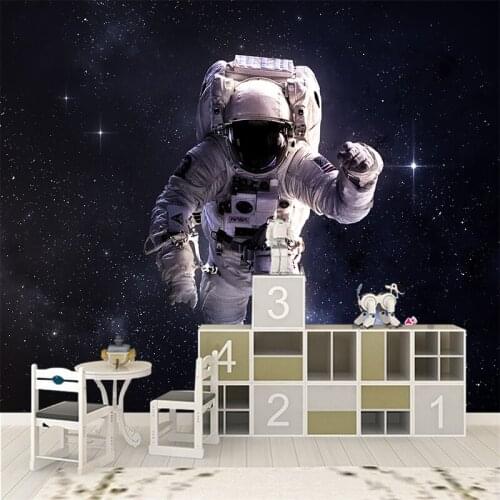 Custom any size 3D wall mural wallpapers Modern fashion Astronaut 3D Perspective Wall Sticker YBZ094