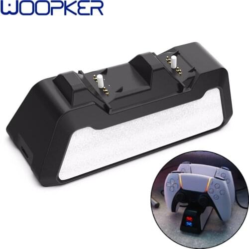 Fast Dual Charging Dock Station for PlayStation 5 PS5 Wireless Controller 5V 1.5A Charger with LED Indicator