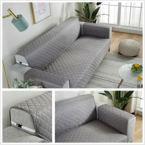 New Sofa Covers Quilted Throw Slip Cover Couch Furniture Protector Pet Reversible Washable Removable Armrest Slipcovers