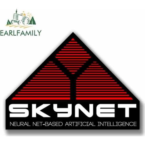 EARLFAMILY 13cm x 9.5cm For Skynet Terminator Movie Novelty Decal Car Assessoires VAN SUV GTR Decoration Creative Stickers