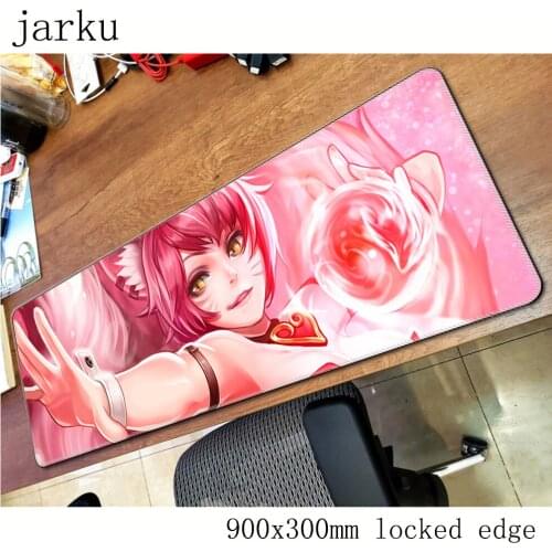 Ahri mousepad gamer 900x300X3MM gaming mouse pad large hot sales notebook pc accessories laptop padmouse ergonomic mat