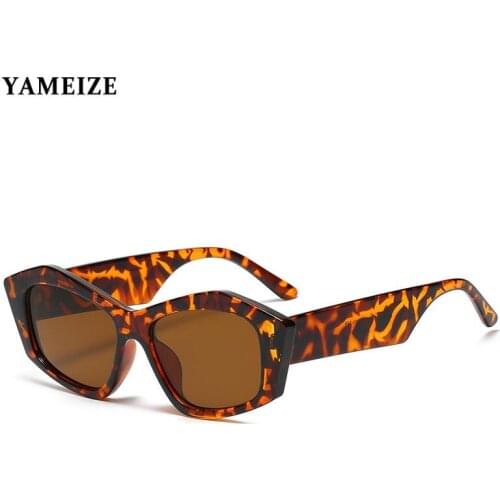 Ins Popular Fashion Cat Eye Sunglasses Woman Vintage Polygon Eyewear Men Steampunk Sun Glasses Decorative Glasses Oculos De Sol