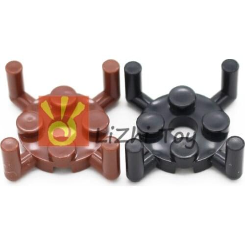 Brick Plate 98284 Round 2x2 with Pin Hole&4 Arms Up DIY Enlighten Building Block Educational Toy Compatible with Building blocks