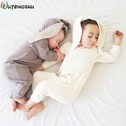 Baby Girl Rompers Autumn Rabbit Childrens Conjoined Clothes Baby Girl Outerwear Clothes Winter Baby Boy Body For Newborn Babies