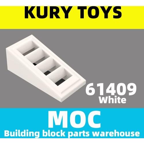 Kury Toys DIY MOC For 61409 Building block parts For Slope 18 2 x 1 x 2/3 with 4 Slots For Slope