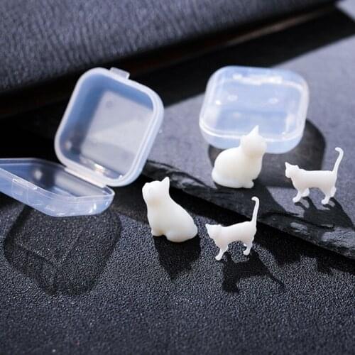 Micro Landscape Sitting Cat Model Resin Filling Handmade Plastic Kitty Model Epoxy Filling Model Jewelry Making Supplies