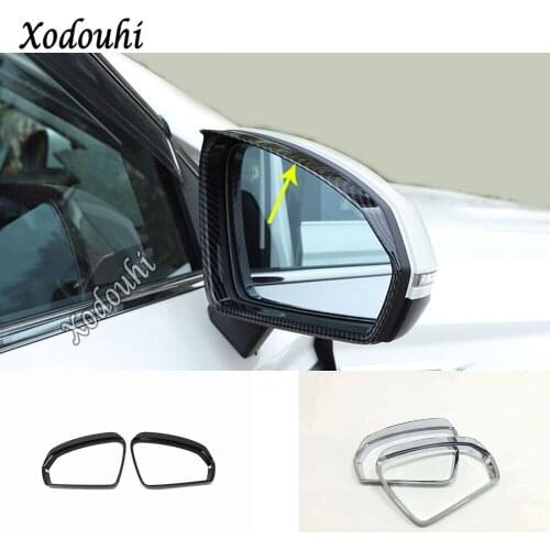 For Volkswagen VW T-cross Tcross 2018 2019 2020 Car Stick Rear Rearview Side Glass Mirror Trim Frame Rain Shield Sun Visor Shade