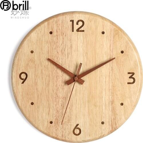 Nordic Wood Wall Clock Living Room Modern Silent Retro Clocks Wall Watch Home Bedroom Decorative Wooden Wall Clocks Reloj Mural