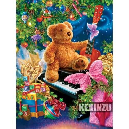 New Garden 5D Diy Diamond Painting Cross Stitch Lake Christmas bear gift embroidery Crystal square Rhinestone Mosaic c-151