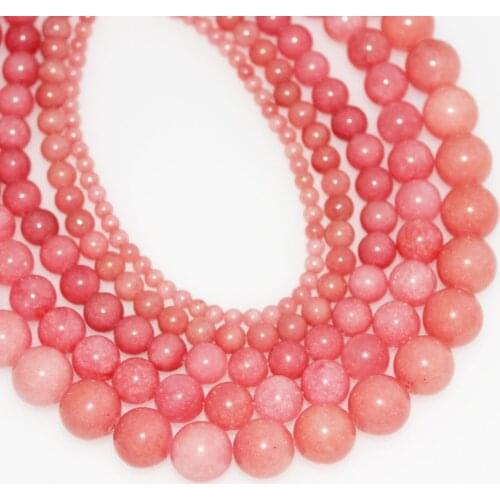 Wholesale Rhodochrosite Natural Stone Beads Round Loose Spacer Beads 4 6 8mm 10mm 12mm DIY Bracelet Jewelry Making Accessori