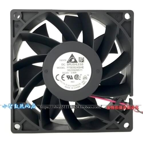 Original FFB0924SHE DC24V 0.60A 9038 9CM inverter chassis large air volume fan