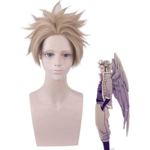 My Hero Academia No.2 Hero Hawkes Hawks Short Wig Cosplay Costume Boku no Hero Academia Heat Resistant Synthetic Hair Wigs