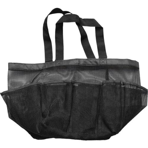 Portable Mesh Shower Caddy, Quick Dry Shower Tote Hanging Bath & Toiletry Organizer Bag 9 Storage Pockets, Double Handles Colleg