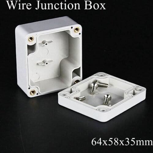 63x58x35mm ABS IP65 Waterproof Plastic Wire Junction Box Distribution Enclosure Project Case Electronic Terminal Instrument