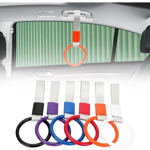 Subway Train Bus Handle Strap Charm Drift Car Rear Bumper Warning Loop Round Car Interior Pull Ring JDM TSURIKAWA RING