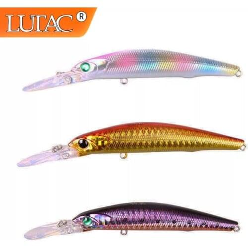 Lutac Fishing Minnow Pesca Lures Slow Sinking Artificial Hard Stickbaits Wobblers Laser Tackle