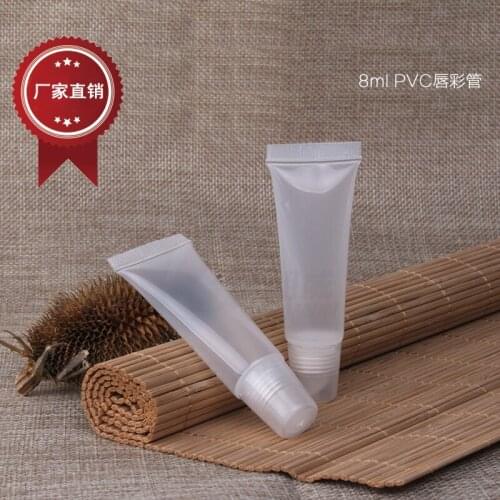 Wholesale 8ML Hose Lip Gloss Balm Tube Hose Squeeze PVC Bottle Plastic Packaging Bottle 50PCS/LOT