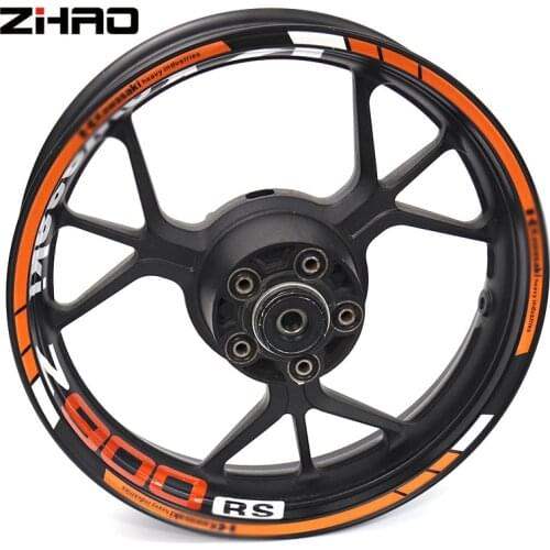 For Kawasaki Z900RS z900rs Motorcycle Reflective Wheel Rim Stripe Decal Sticker Front Rear Decal Full Set