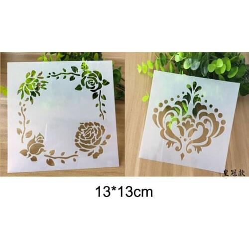 Stencil Wreath Hollow Painting Template Embossing Craft Bullet Journal Accessories Sjablonen For Scrapbooking Stencil Reusable