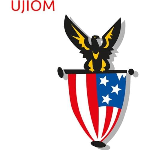 UJIOM American Eagle with Usa Flag Living Room Decoration Room Decor Waterproof Wall Stickers Home Office Room Decor Poster