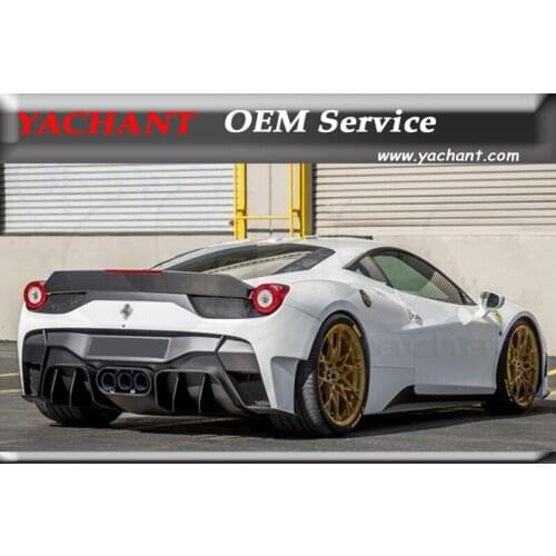 Car-Styling Portion Carbon Fiber Rear Bumper Kit Fit For 10-14 F458 Italia Coupe & Spider VRS 458-VX Program Style Rear Bumper