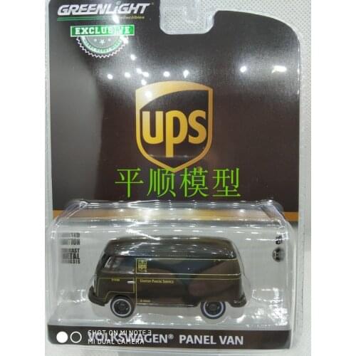 Green light 1:64 Volks wagen panel van UPS Collection Metal Die-cast Simulation Model Cars Toys