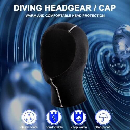 3/5mm Winter Swim Warm Protect Hair Ear Scuba Diving Cap Shoulder Snorkeling Hat Snorkeling Equipment Hat Hood Neck Cover