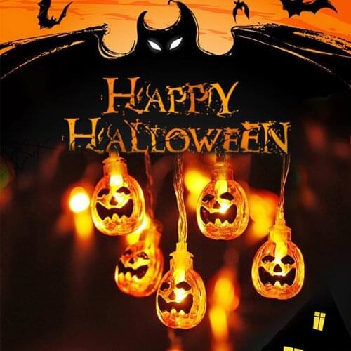 1.5M 10LEDs Hanging Halloween Decor Pumpkins/Ghost/Football/Spaceman LED String Lights Lanterns Lamp For DIY Home Outdoor Party