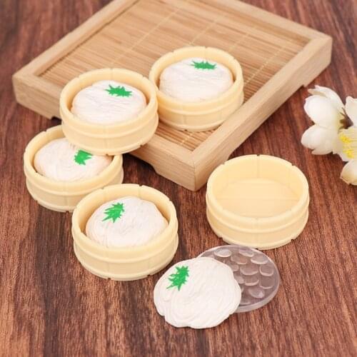1Set 1:12 Dollhouse Miniature Noodle Steamer Bowl Plate Doll Mini Chinese Cuisine Kitchen Pretend Play Toy