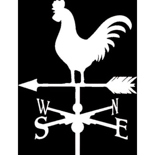 1PC 23CM*16CM Weathervane Rooster Farm Chicken Vinyl Decals Car Stickers Car Stylings Decor Accessories 5 Colors