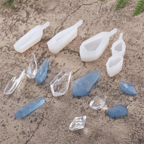 1pcs Crystal Stone Gem Silicone Molds Earrings Necklace Pendant Epoxy Resin Mould For Diy Jewelry Making Findings Tools Supplies