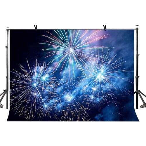 150x210cm Splendid Fireworks Backdrop Life Like Fireworks Gorgeous Beauty Photography BackgroundPhoto Screen