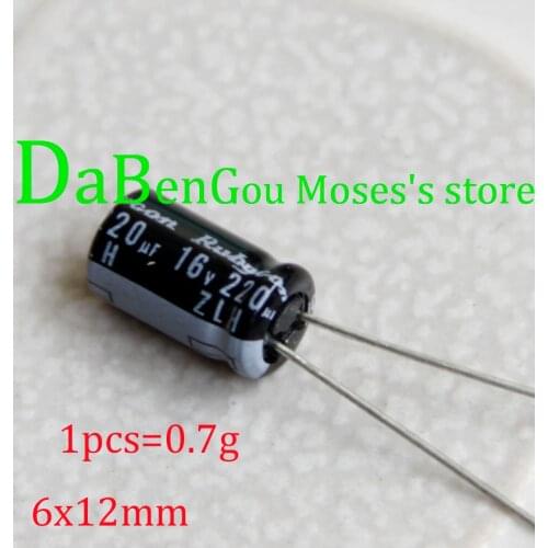16v 220uf +/- 20% 100% Original New ZLH Capacitance Audio Electrolytic Capacitor Radial 6x12mm 200pcs