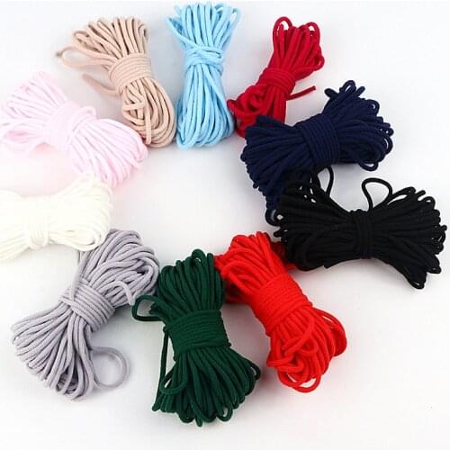3MM Colorful Mask Elastic Rope Rubber Band String Mask Ear Hanging Rope Round Elastic Bands Cord DIY Crafts Sewing Accessories