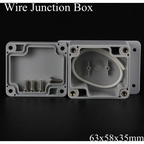 63x58x35mm ABS IP65 Waterproof Plastic Wire Junction Box With Mounted Distribution Enclosure Project Case Electronic Terminal