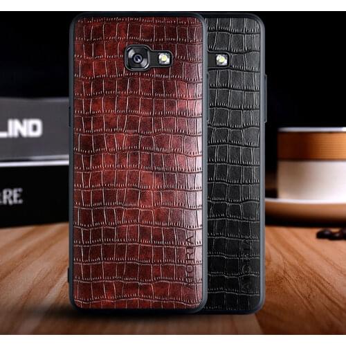Case for Samsung galaxy A5 2017 A520 funda luxury crocodile pattern leather soft TPU hard phone cover for samsung a5 case capa