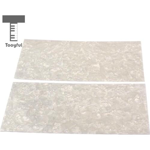 Tooyful 2 Pieces DIY Guitar Blank Material Purfling Sheet Head Veneer Shell White Pearl Guitar/Bass Decorative Accessory