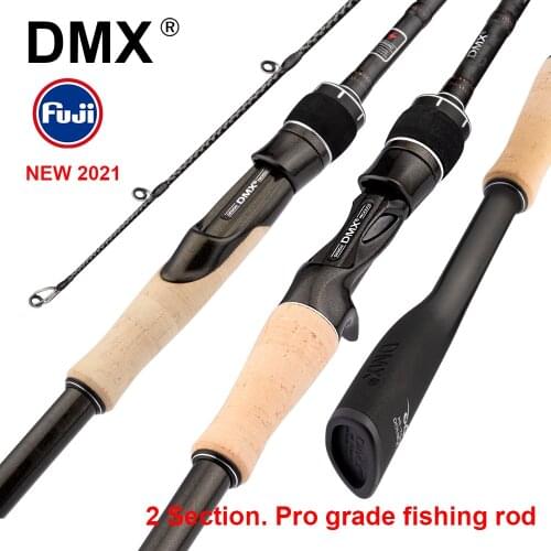 DMX PISTA 2 Section FUJI O Guide Fishing Rod Spinning Casting Travel Rod 7-42g 1.98 2.10. 2.24m Baitcasting ML M MH Fishing Rod