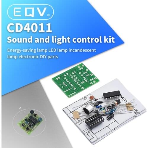 Energy Saving Lamp LED Light Incandescent Light CD4011 Sound and Light Control Switch Kit DIY Voice Control Parts Module