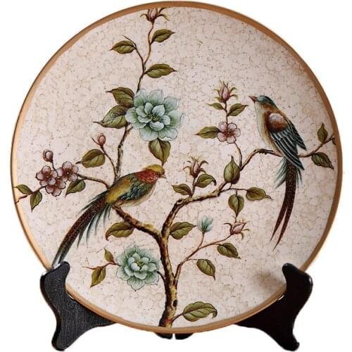 Animal design round bone porcelain dishware ceramic plate zebra newspaper hi peony flower home decoration