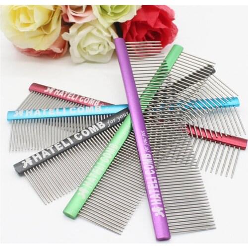 Pet Hair Fur Removal Combs Stainless Steel Pin Remover Rake Knot Puppy Multi-purpose Needle Comb Pets Grooming Tool