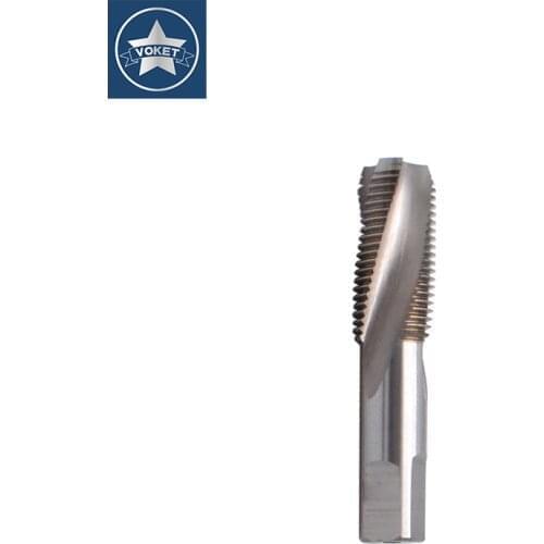 VOKET HSSE American Spiral Tap NPT 1/16-27 1/8-27 1/4-18 3/8-18 1/2-14 3/4-14 Thread Tapered Pipe Screw Taps