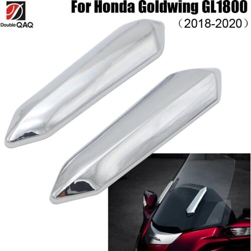 Chrome Windshield Strut Covers Decorative Windscreen Accent Trim For Honda Goldwing GL1800 2018 2019 2020 Motorcycles