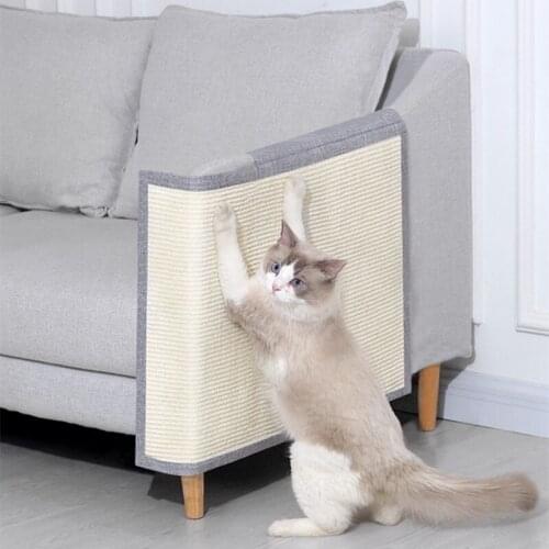 Cat Kitten Scratch Board Pad Sisal Toy Scratcher Mat Table Sofa Furniture Protector Cats Scratcher Paw Pad With Invisible Nail