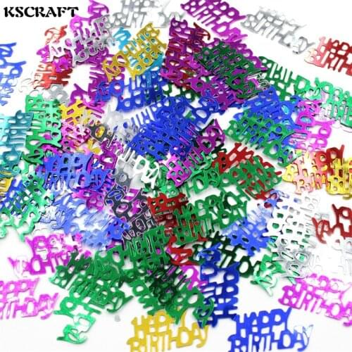 KSCRAFT All Kinds Of Colors Happy Birthday Shape Sequins PVC Flat for DIY Card Making Craft Color Collection